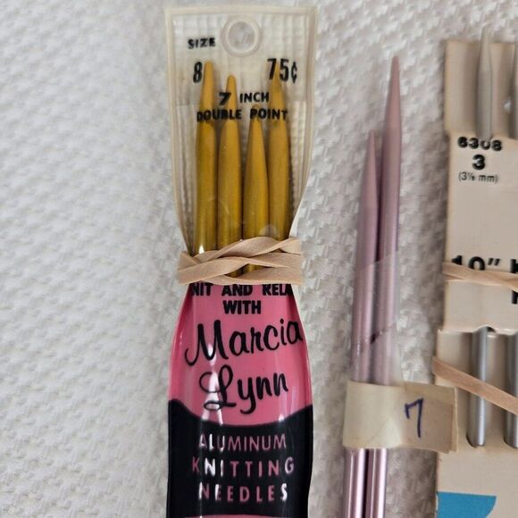 Vintage Aluminum Knitting Needles Lot Various Sizes Boye Marcia Lynn 7"-15" - Picture 3 of 11